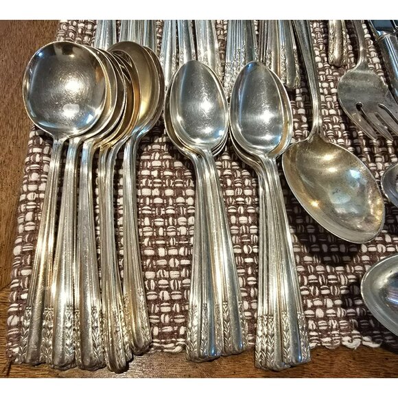 Alvin Chapel Bells Sterling Silver Flatware Set 1939 Service For 10 Plus HS107 - Picture 12 of 16